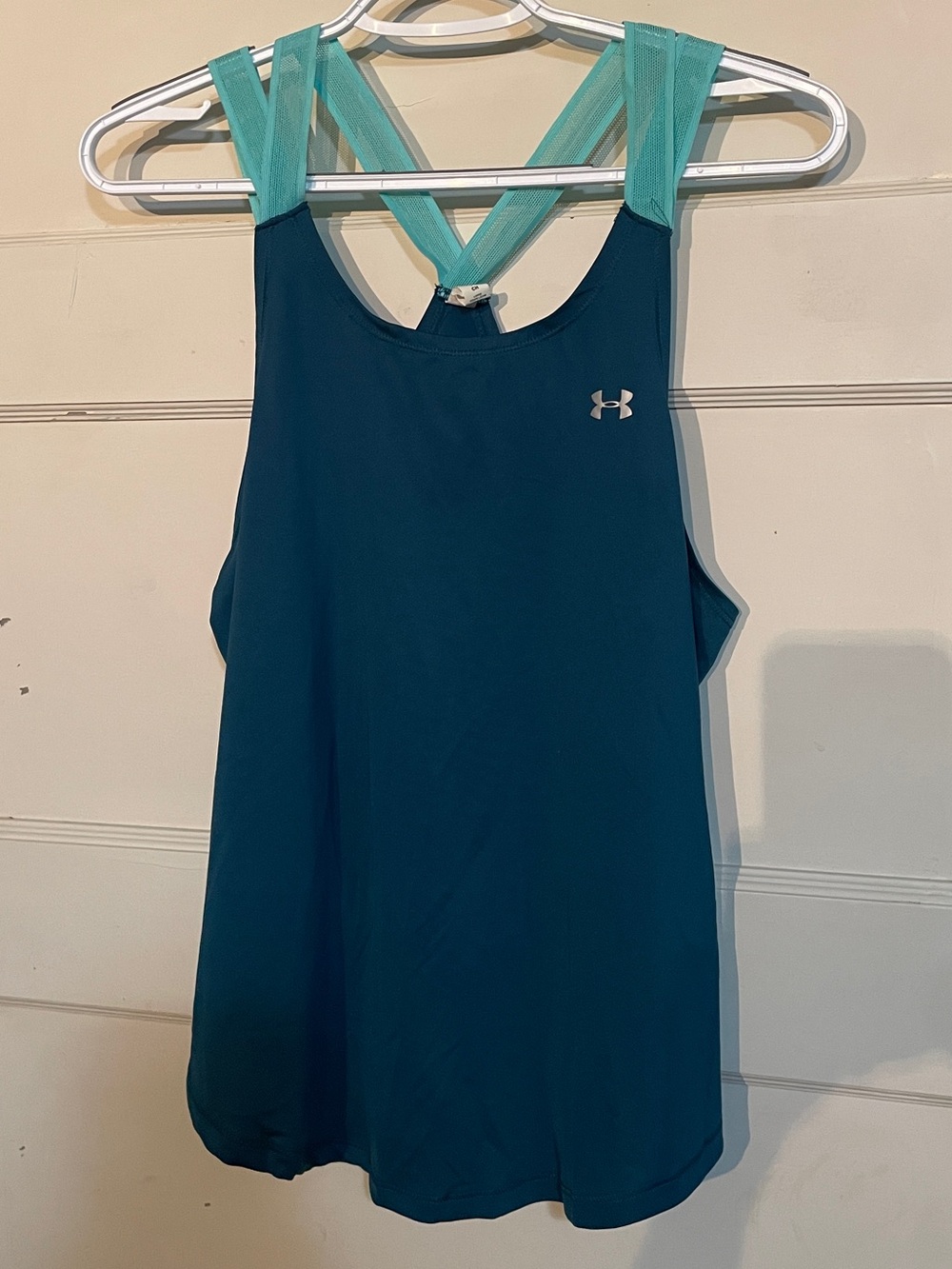 Under Armour Women’s Teal Performance Tank Top with Mint Straps